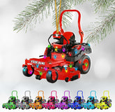 Artparel Custom Lawn Mowers Christmas Ornaments 2024 Custom Lawn Mowers Ornaments Farmhouse Lawn Mowers Driver Gifts Riding Mowers with Xmas Light Acrylic Ornament 2024 (LM10)